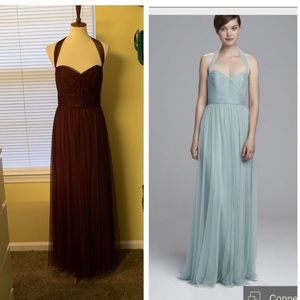 Amsale Bridesmaid Dress Tara in Ruby Size 8